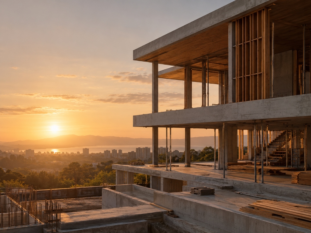 Obra residencial contemporânea para venda